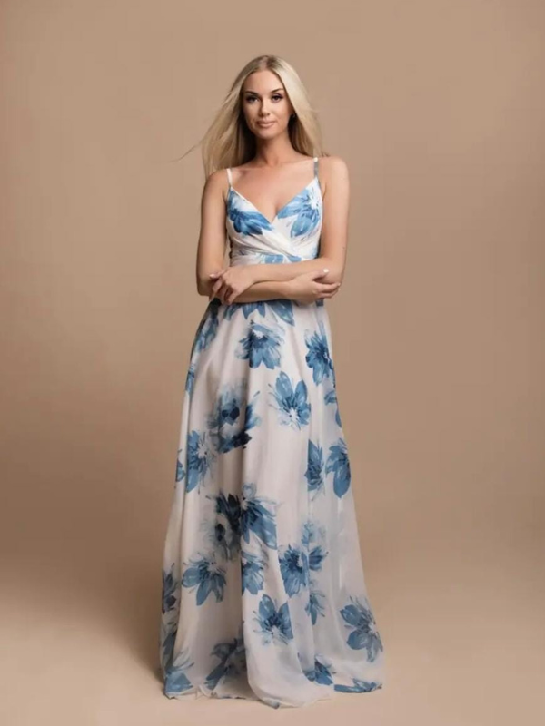 Vestido Cerimónia Estampado R2382
