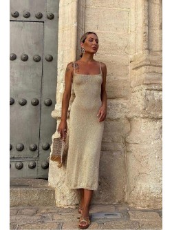 Vestido de Malha Brilhante