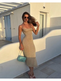 Vestido de Malha Brilhante