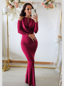 Vestido Gala Huda com manga