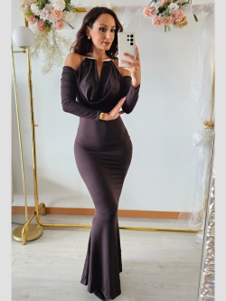 Vestido Gala Huda com manga