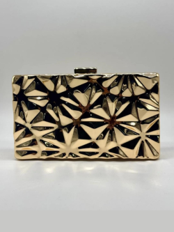 Clutch losangos dourada