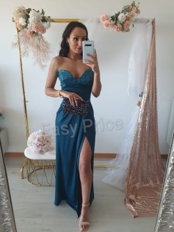 Vestido Cetim Eva com Lantejoulas