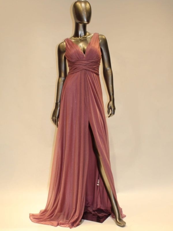 Vestido Cerimónia R7023 com brilho